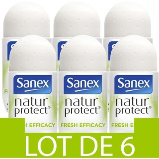 [Lot de 6] SANEX Déodorants naturel Natur Protect Fresh efficacité 4