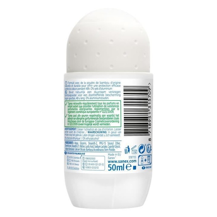 [Lot de 6] SANEX Déodorants naturel Natur Protect Fresh efficacité 4