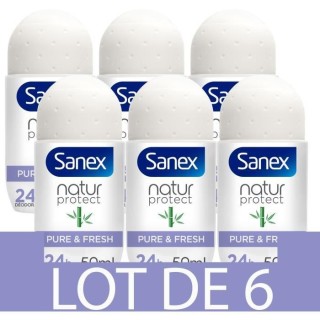 [Lot de 6] SANEX Déodorants naturel Natur Protect Pure & Fresh Bambou