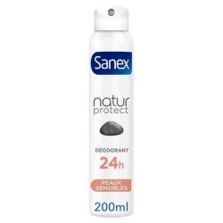 [Lot de 6] SANEX Déodorants Natur Protect Peaux sensibles Pierre d'alun spray - 200 ml