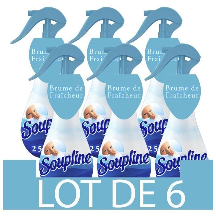 [Lot de 6] SOUPLINE Brumes de linge Parfum Grand Air - 250 ml