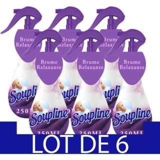 [Lot de 6] SOUPLINE Brumes de linge Parfum Lavande