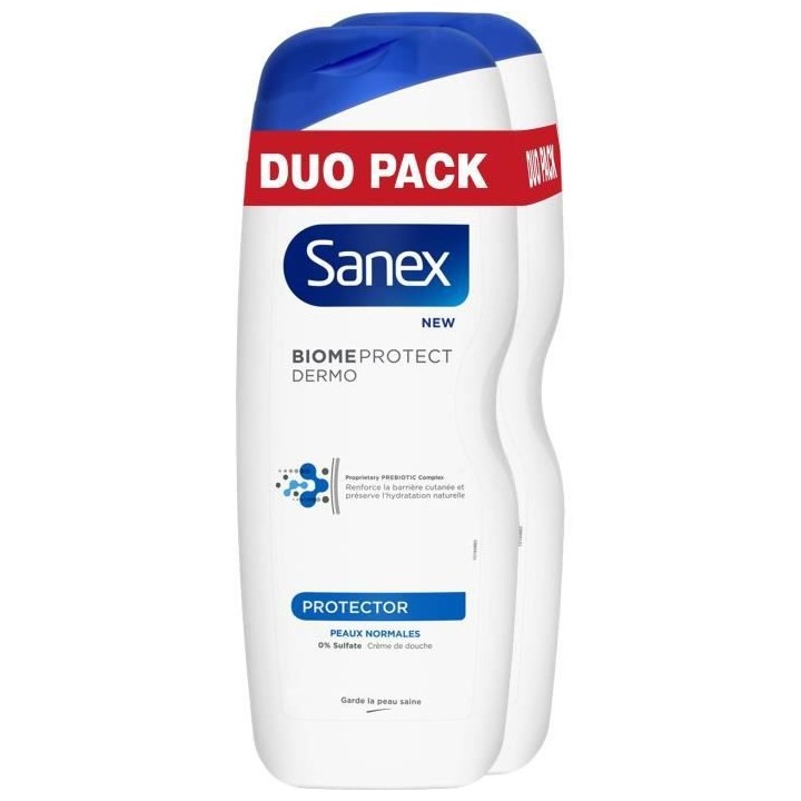 [Lot de 2] SANEX Gels douches Biome Protect Dermo Protection peaux nor