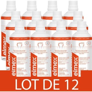 [Lot de 12] ELMEX Bains de bouche Anti-Caries