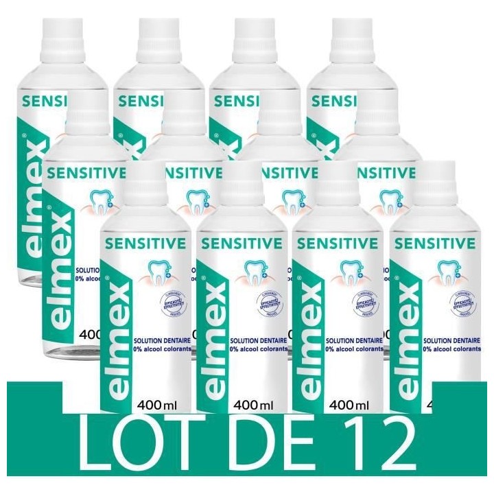 [Lot de 12] ELMEX Bains de bouche Sensitive - 400ml
