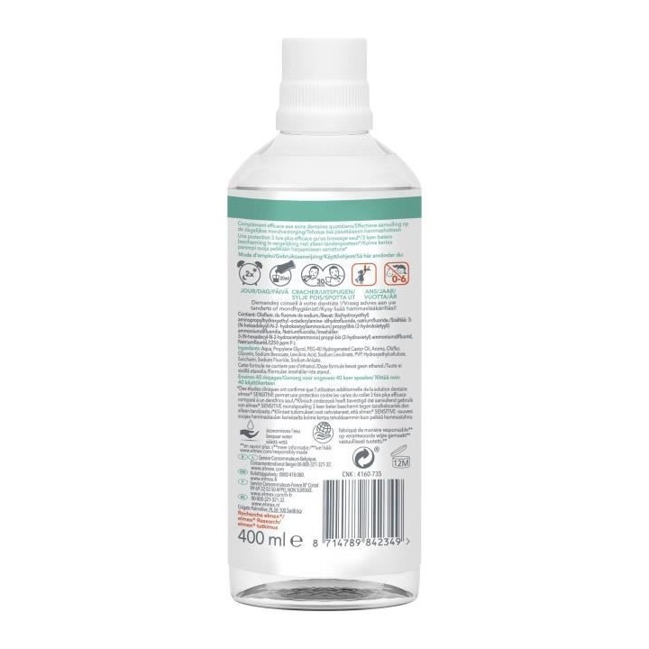 [Lot de 12] ELMEX Bains de bouche Sensitive - 400ml