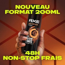 AXE Déodorant Homme Bodyspray Dark Temptation - 48h de Fraîcheur Non-Stop - Antibactérien - Lot de 6 x 200 ml - 1,2 L