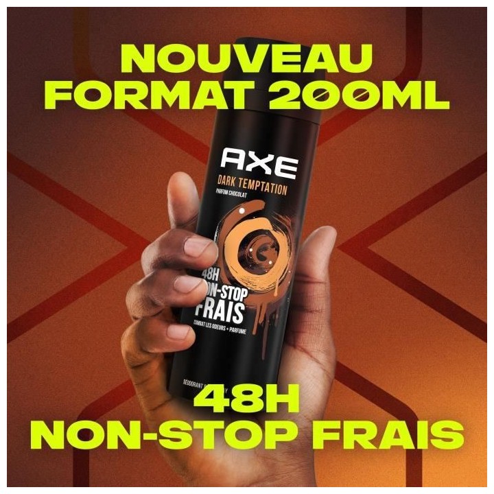 AXE Déodorant Homme Bodyspray Dark Temptation - 48h de Fraîcheur Non
