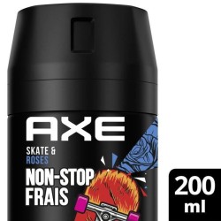 AXE Déodorant Homme Skate & Roses Bodyspray - 48h de Fraîcheur Non-Stop - Antibactérien - Lot de 6 x 200 ml - 1,2 L