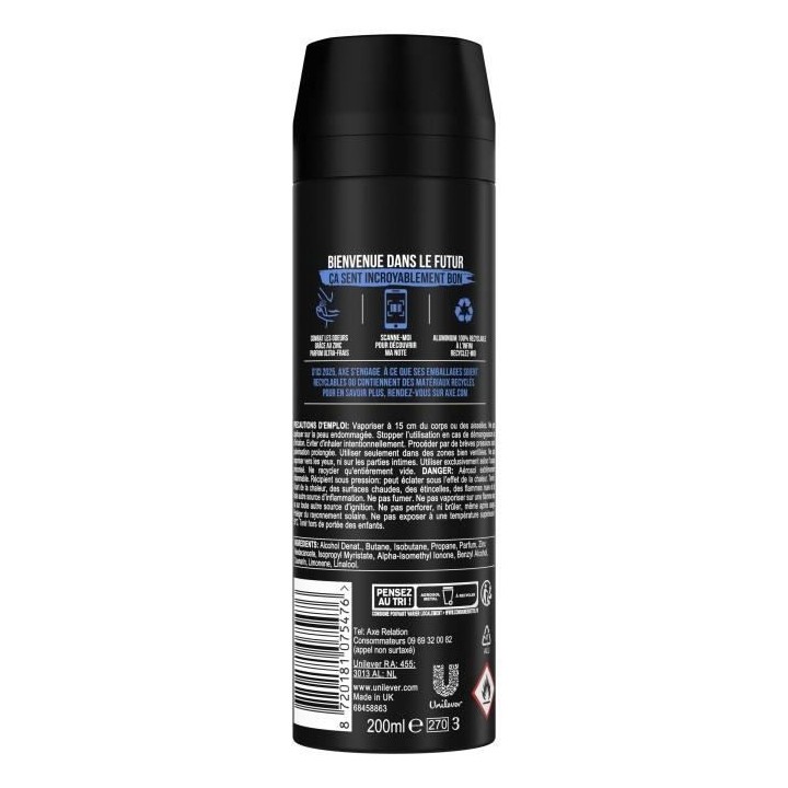 AXE Déodorant Homme Skate & Roses Bodyspray - 48h de Fraîcheur Non-S