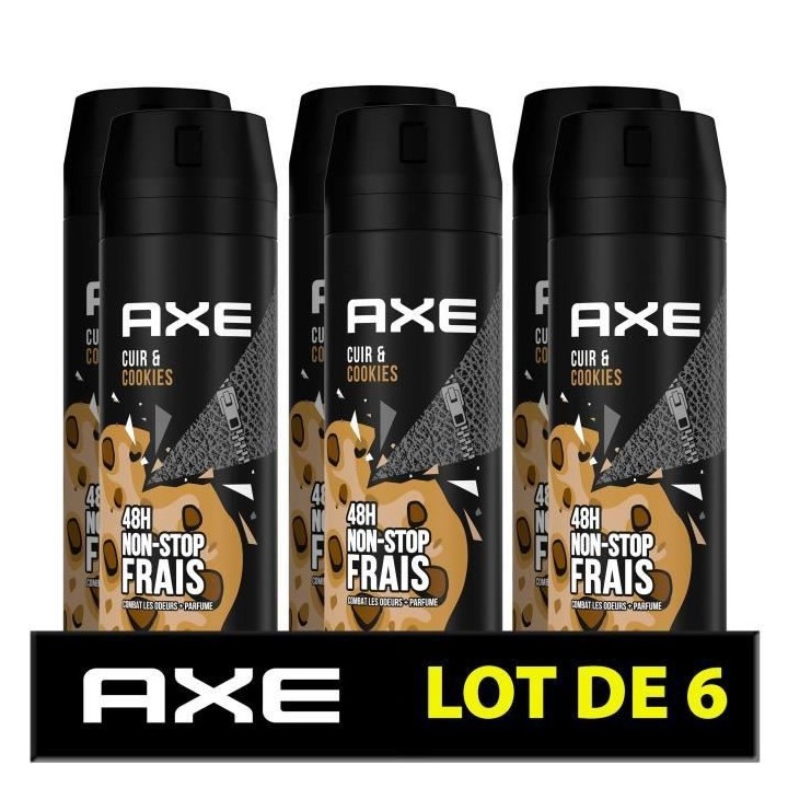 AXE Déodorant Homme Cuir & Cookie Bodyspray - 48h de Fraîcheur Non-S
