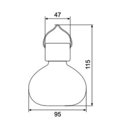 Lampion solaire Inox décoratif verre craquelé H 11 cm