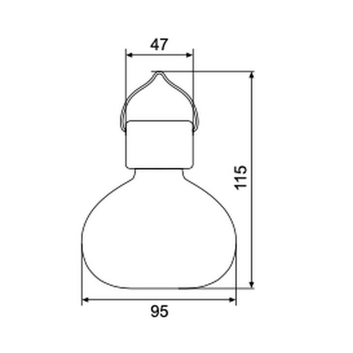 Lampion solaire Inox décoratif verre craquelé H 11 cm