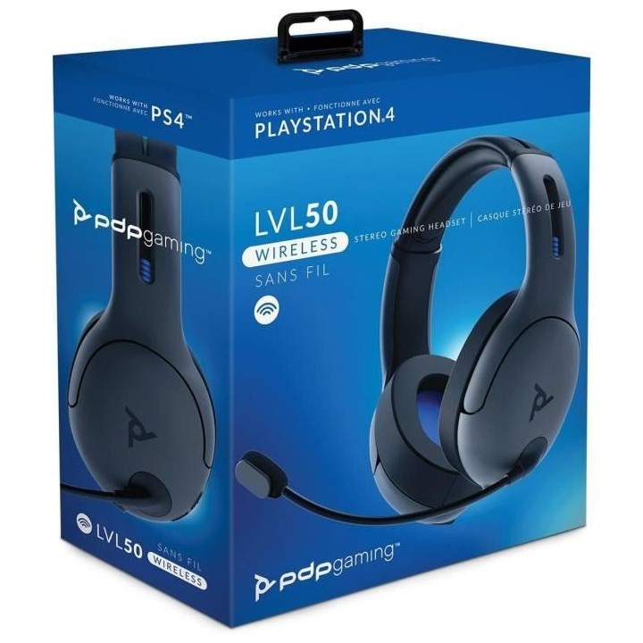 Casque PDP Level 50 sans fil Gris pour PS4
