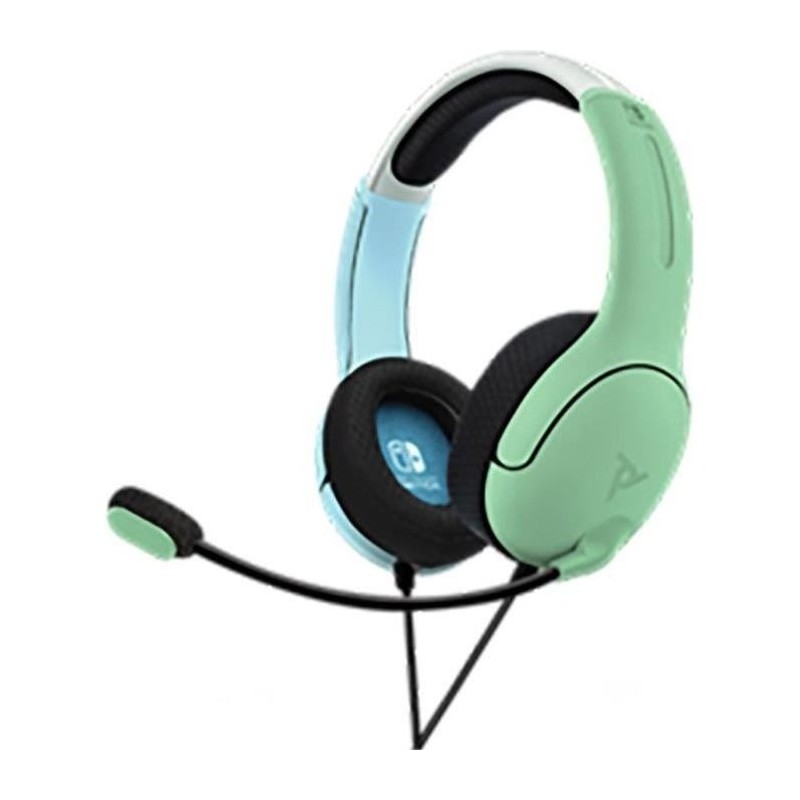 Casque-Micro Gaming - PDP - LVL40 - Filaire - Bleu Aloha et Vert - Switch