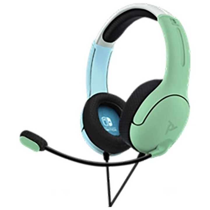 Casque-Micro Gaming - PDP - LVL40 - Filaire - Bleu Aloha et Vert - Swi