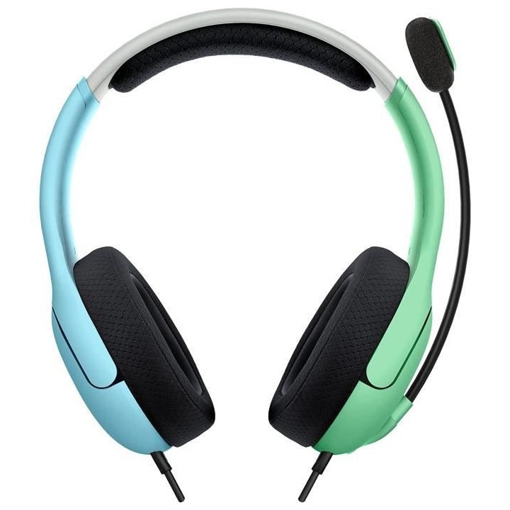 Casque-Micro Gaming - PDP - LVL40 - Filaire - Bleu Aloha et Vert - Swi