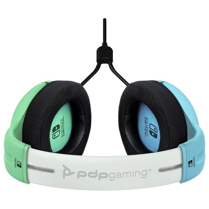 Casque-Micro Gaming - PDP - LVL40 - Filaire - Bleu Aloha et Vert - Swi