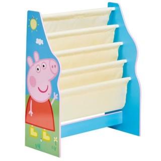 Bibliotheque Peppa Pig en MDF, compartiments en polyester. 23x51x60 cm