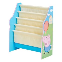 Bibliotheque Peppa Pig en MDF, compartiments en polyester. 23x51x60 cm.