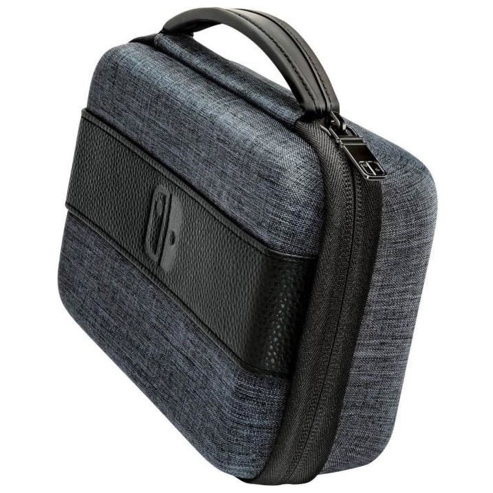 PDP Sacoche Play & Charge Grise et Noire Pour Nintendo Switch - Logo N