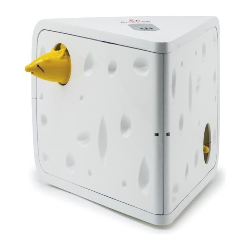 PetSafe - Jouet Automatique pour Chat Cheese - Cache-cache stimulant avec souris pour l'intérieur, a pile, Programme 15min