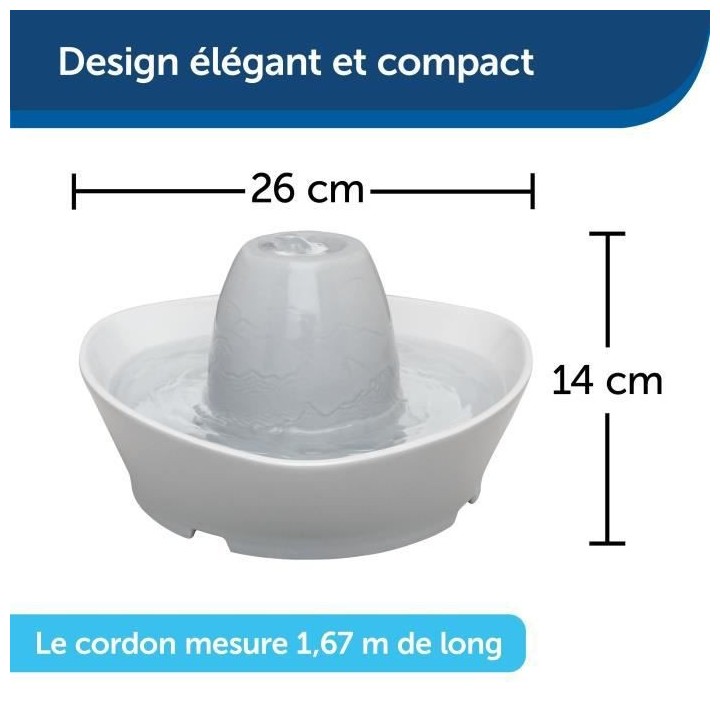 PetSafe - Fontaine en Céramique StreamSide pour Animaux de Compagnie