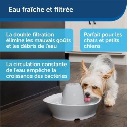 PetSafe - Fontaine en Céramique StreamSide pour Animaux de Compagnie 1,8 L - idéal pour chat et petit chien,Silencieuse, eau F