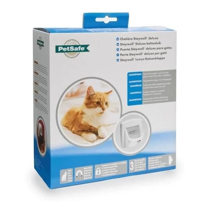 PetSafe - Porte Magnétique Deluxe Staywell pour Chat avec Systeme de