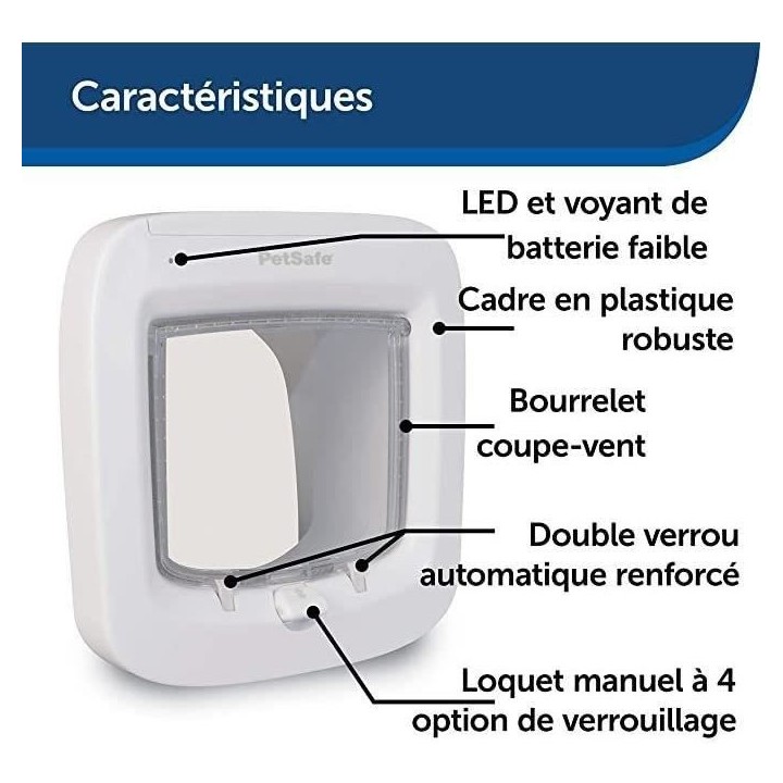 PetSafe - Porte Magnétique Deluxe Staywell pour Chat avec Systeme de