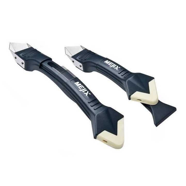 MEJIX Outil 3 en 1 pour joints silicone : grattoir ancien joint, finit
