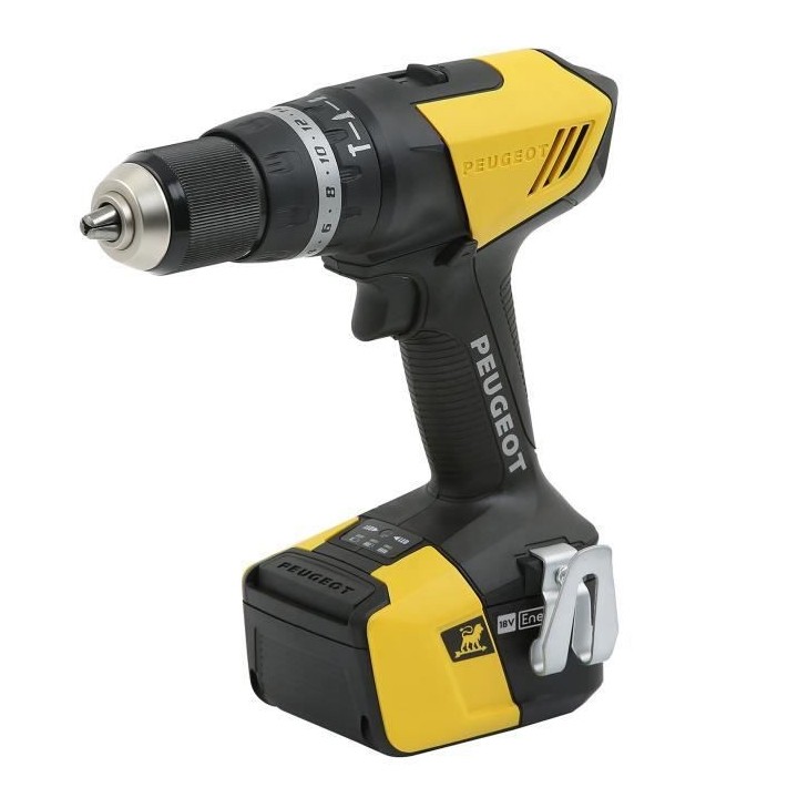 PEUGEOT Perceuse sans fil a percussion -Energydrill - 18VP40N - 2x 4 A