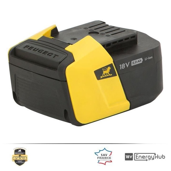PEUGEOT Batterie 5,0 Ah - Energyhub - 18V50 - 18 V - Lithium-Ion