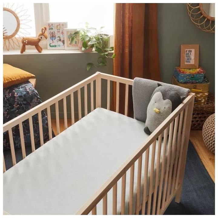 P'TIT ALBATROS Alese et drap-housse coton 2 en 1 - 60 x 120 cm