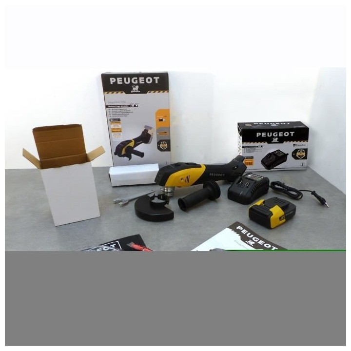 PEUGEOT OUTILLAGE Meuleuse d'angle Energygrind-18VBL