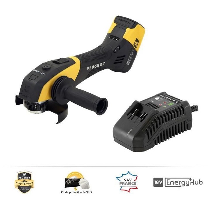 PEUGEOT OUTILLAGE Meuleuse d'angle Energygrind-18VBL