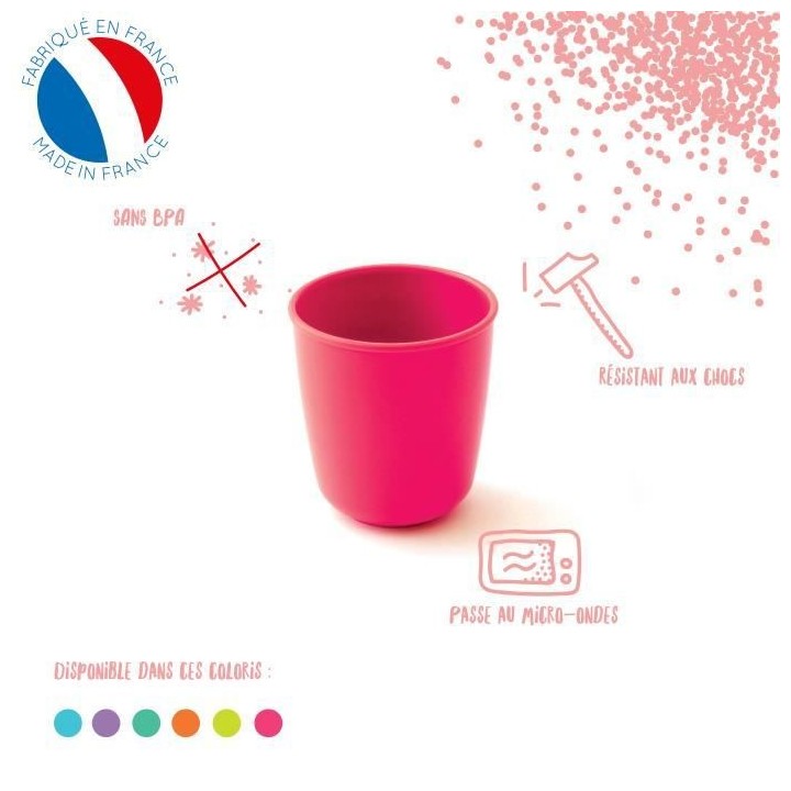 MILL'O BÉBÉ Gobelet micro-ondable Polypropylene 15 CL Violet opaque