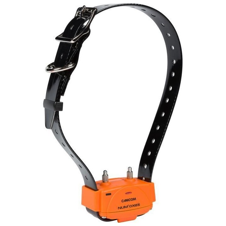 NUM'AXES - Collier seul - CANICOM - avec plasturgie orange et sangle n