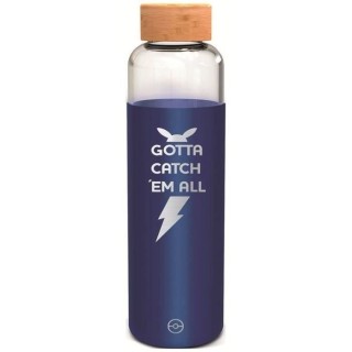 STOR - Pokemon - Bouteille - En verre avec manchon Silicone - Réutili