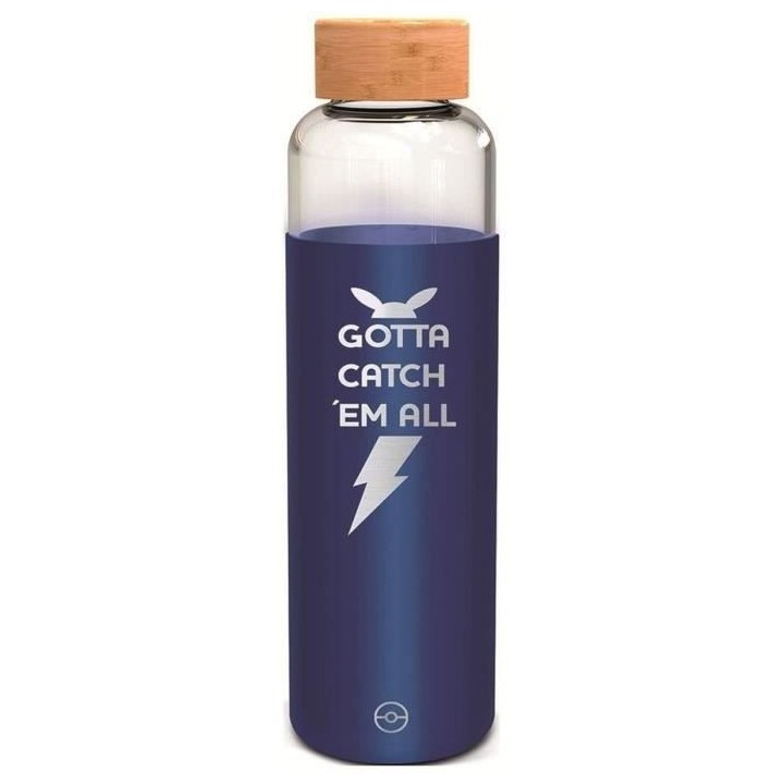 STOR - Pokemon - Bouteille - En verre avec manchon Silicone - Réutili