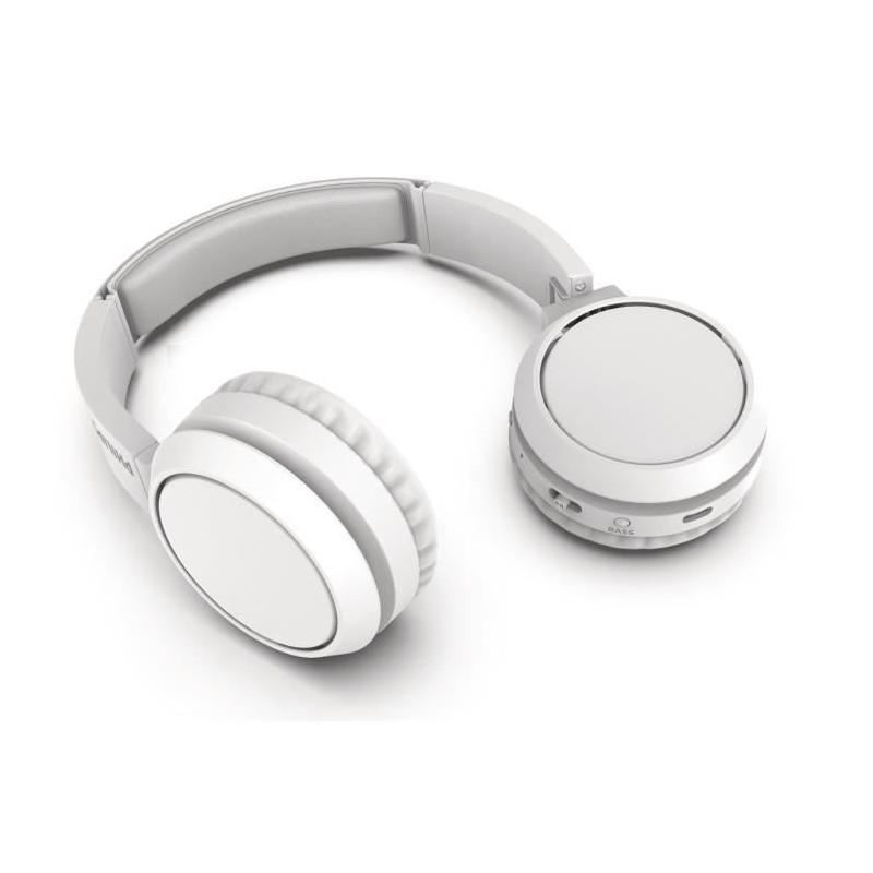 Philips TAH4205WT - Casque sans fil - Supra aural - Bluetooth- 32 mm driver - Autonomie de 29h - USB-C- Blanc