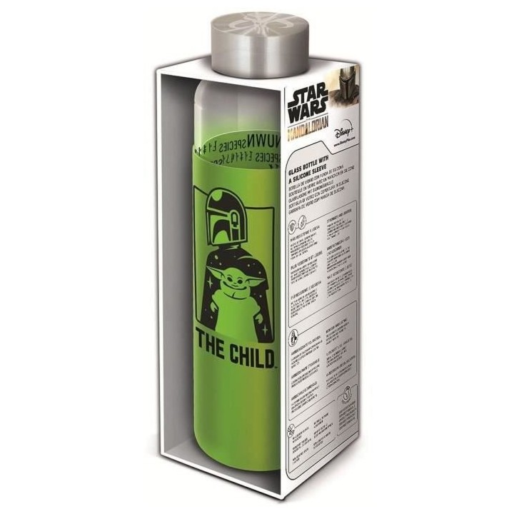 STOR - Star Wars : The Mandalorian - Bouteille en verre avec manchon S