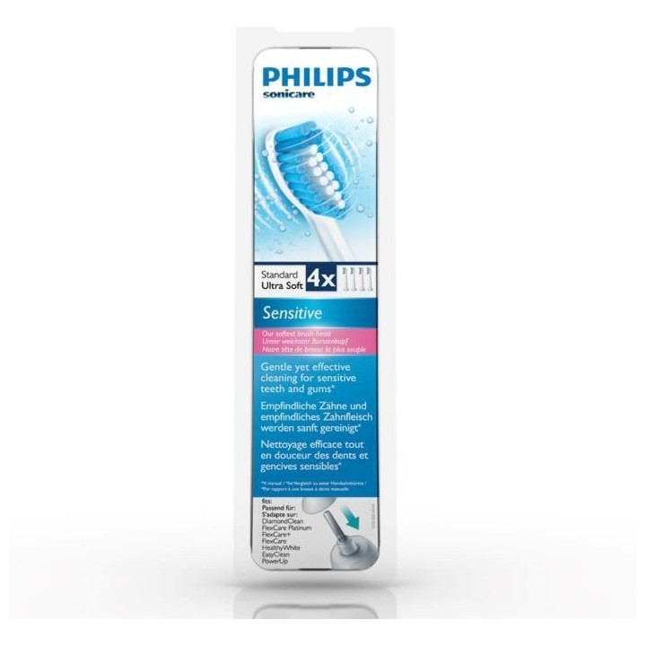 Tetes de brosses Philips Sonicare HX6054/07 - Sensitive S1 - Taille st