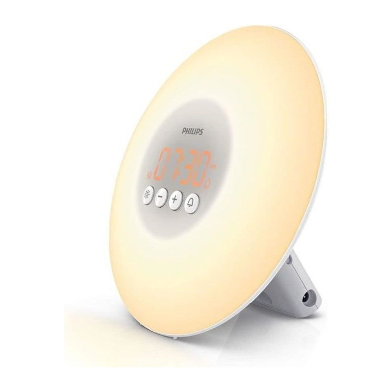 PHILIPS HF3500/01 Réveil lumineux - Lumiere simulateur d'aube avec 10 Réglages d'Intensité Lumineuse/Alarme