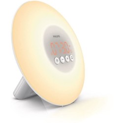 PHILIPS HF3500/01 Réveil lumineux - Lumiere simulateur d'aube avec 10 Réglages d'Intensité Lumineuse/Alarme