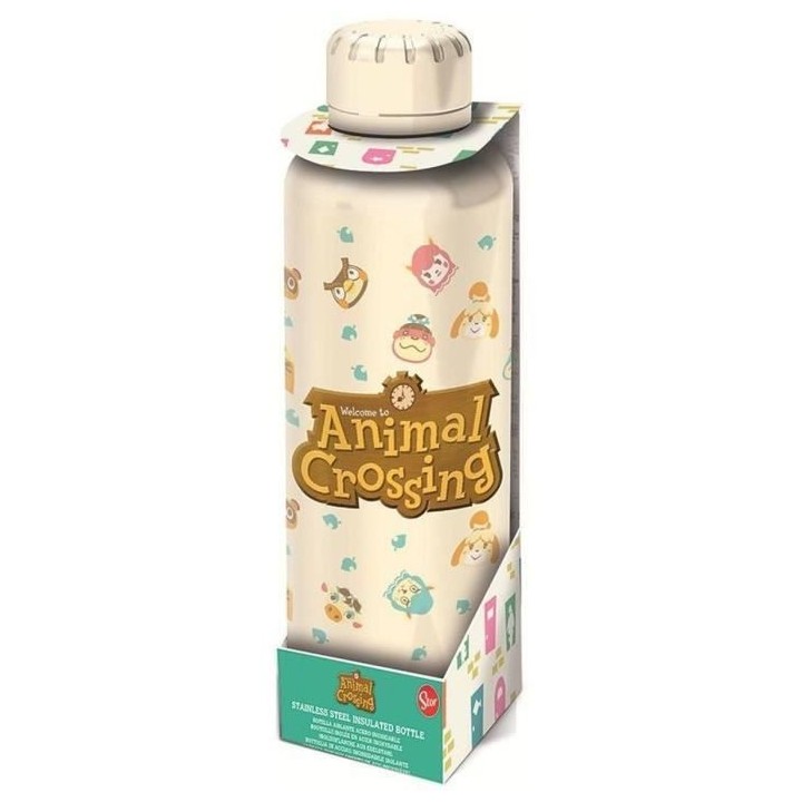 Bouteille gourde réutilisable - Animal Crossing - En Métal - 515 ml