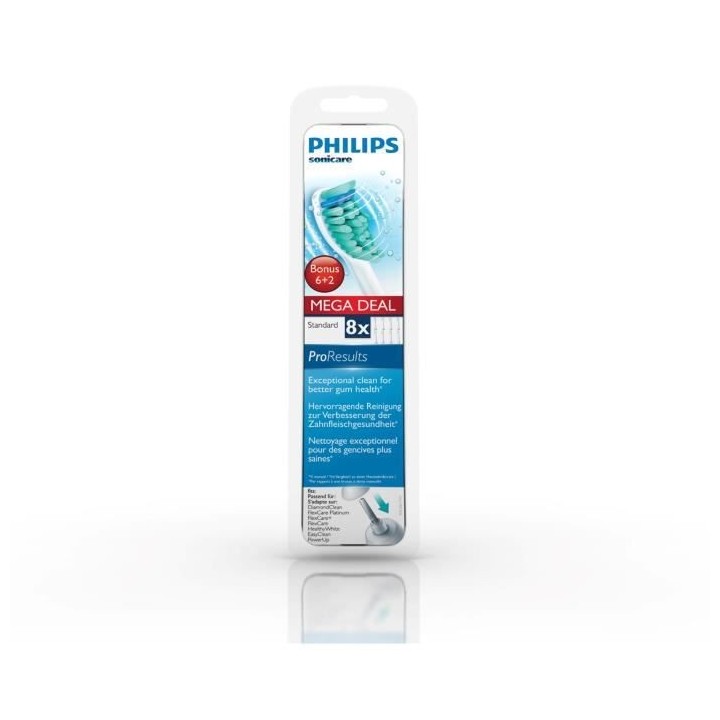 PHILIPS Sonicare HX6018/07 Pack Tetes de brosse a dents ProResults Sta
