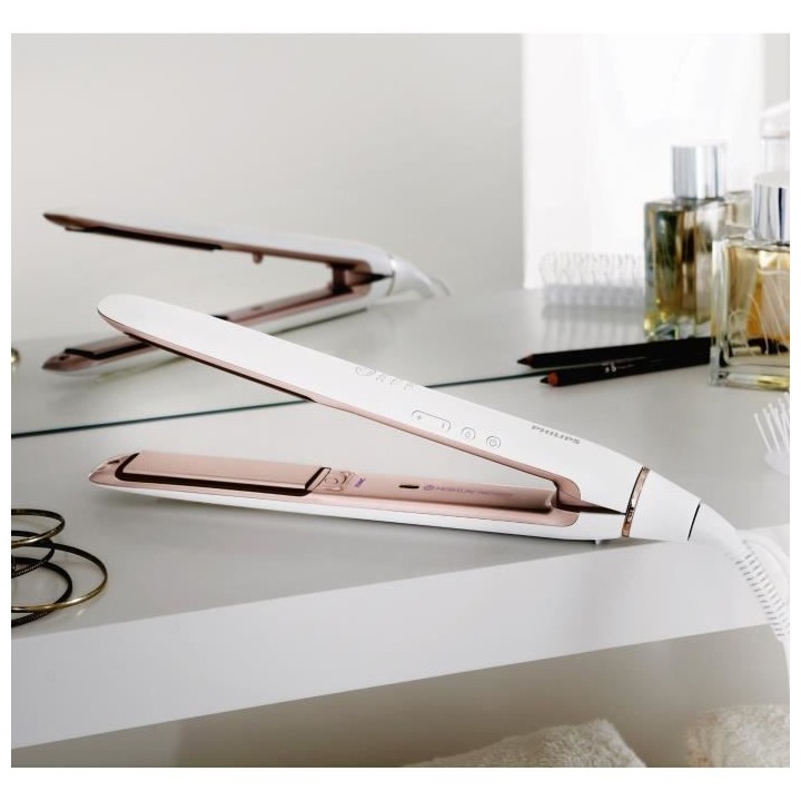 Lisseur PHILIPS HP8372/00, Technologie MoistureProtect, Plaques en cé