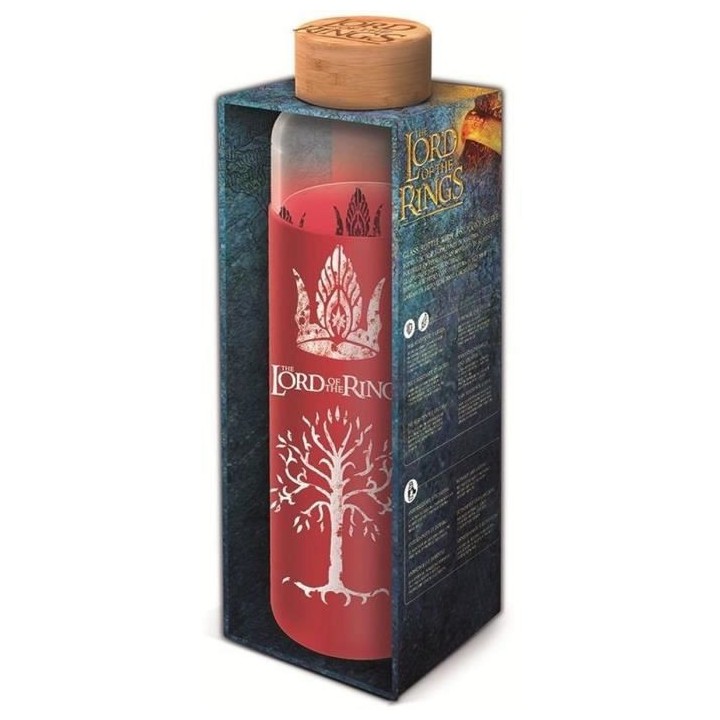 STOR Bouteille Le Seigneur des Anneaux En Verre avec manchon Silicone