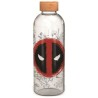 STOR - Deadpool - Bouteille Large - En Verre avec manchon Silicone - Réutilisable - 1030 ml